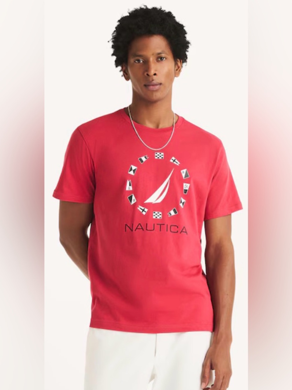New Men’s Nautica Flags Graphic T-Shirt